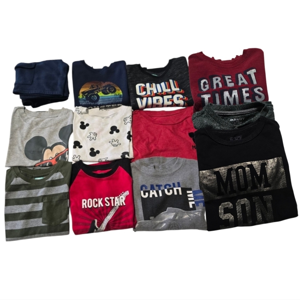 Boys 5T Graphic Tops Assorted  Brand Bundle - 13 Items